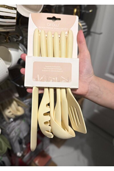 Onedekor Vanni Cream 6 Piece Silicone Serving Set