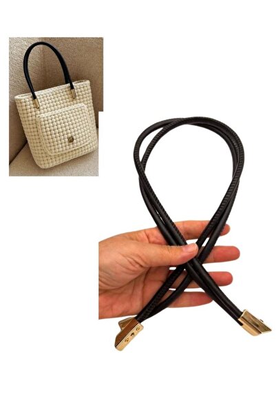 angel çanta aksesuar 60 cm Siyah Renk Trend Model Çift Çanta Sapı