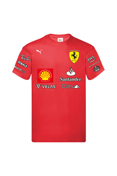 Fruit of the loom Tricou gildan imprimat dtf formula 1 Ferrari Fan Sainz Leclerc