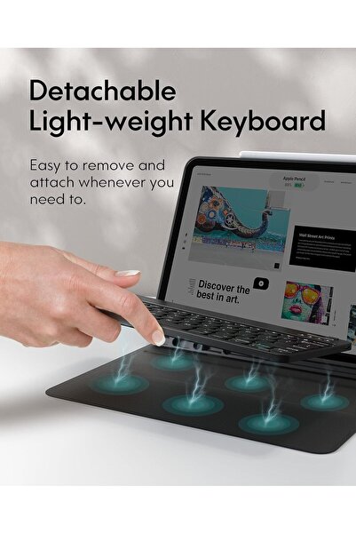 CHESONA حافظة لوحة مفاتيح لجهاز iPad Pro 12.9 2020 الجيل الرابع، حافظة iPad Pro 12.9 مع لوحة مفاتيح الجيل الثالث