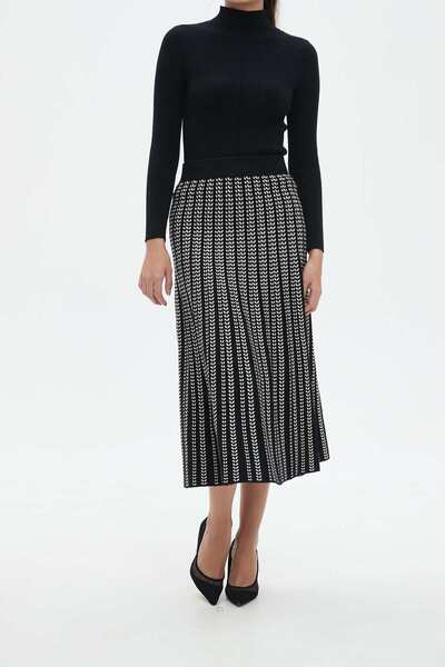 Nichii Printed Ruffled Midi Skirt