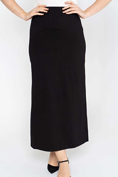 Nichii تنورة ماكسي سادة بخصر مطاطي