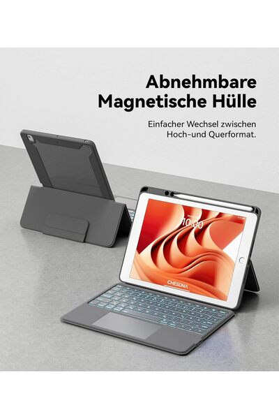 CHESONA iPad 9 Generation Case with Keyboard, Backstand Rugged Keyboard for iPad 10.2 9/8/7 Generati