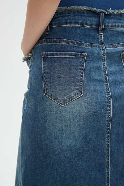 Nichii Solid Midi Skirt with Pockets