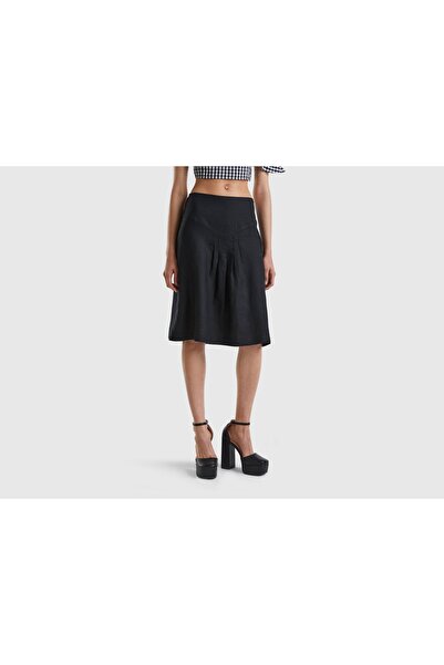 United Colors of Benetton Solid Ruffled Skirt