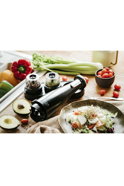 adler Râșnițe electrice AD 4449B, 3 buc, 150 ml, USB, Li-Ion 1500mAh, Lame ceramice, Negre