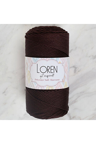 Light up Loren Polyester Soft Macrame Dark Brown Hand Knitting Lanyard - Lm034 - 34440