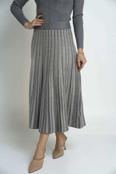 Nichii Printed Ruffled Midi Skirt