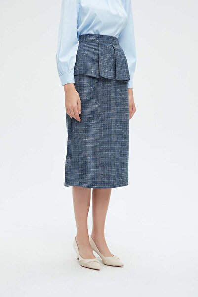 Nichii Polka Dot Ruffled Midi Skirt