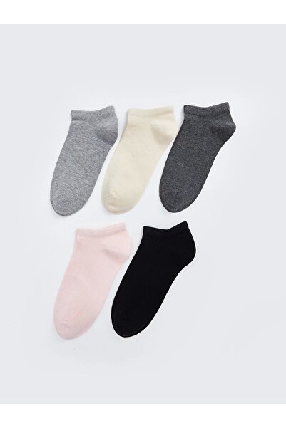 LC Waikiki Lcw Dream Gray Women's Flat Booties Socks 5-Pack