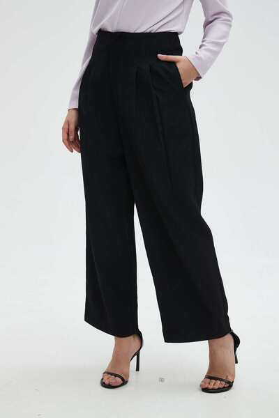 mica بنطلون سادة عالي الخصر