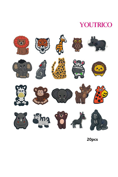 Youtrico Colorful Cartoon Jibbitz Charms - PVC Slipper Ornament Set