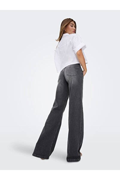 ONLY Jeans mit weitem Bein ONLJULLES Niedrige Taille Gerade geschnitten Jeans