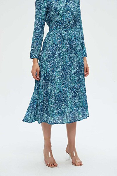 Nichii Floral Midi Skirt with Ruffles