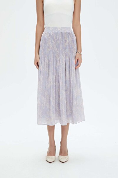 Nichii Floral Ruffled Midi Skirt