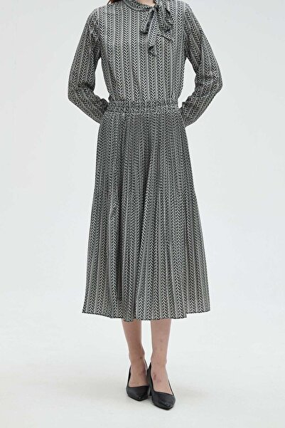 mica Printed Midi Skirt with Ruffles