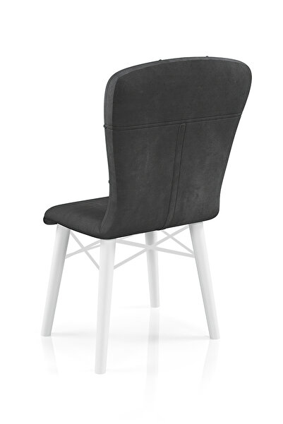 Desire Babyface Safir Chair, one piece, living room, kitchen, velvet fabric upholstery, wood, White Legs
