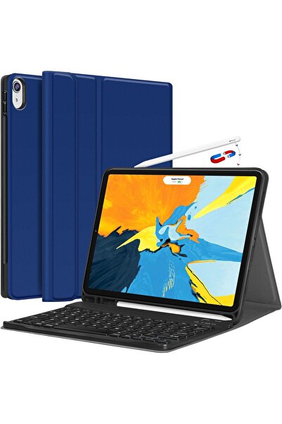 CHESONA حافظة لوحة مفاتيح iPad Pro 11 2018 - لوحة مفاتيح لاسلكية قابلة للفصل [تدعم شحن قلم Apple