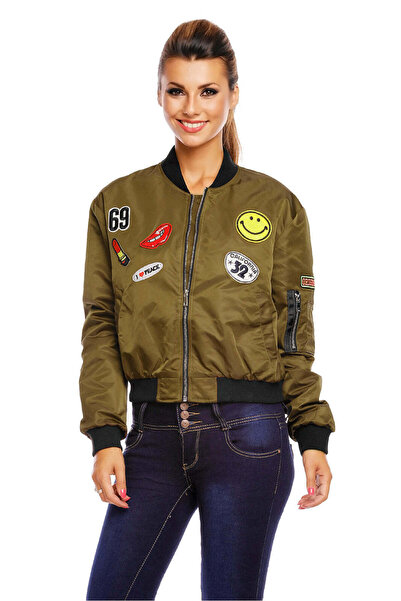 WildFashion Jacheta retro cu stickere colorate B465-14