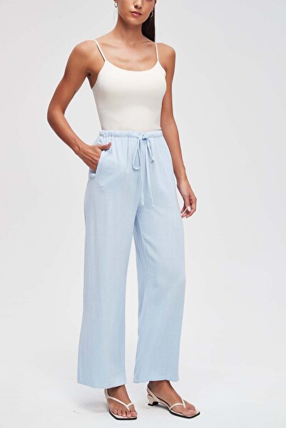 Livia بنطال واسع الساق برباط متين