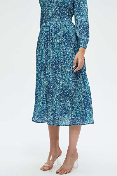 Nichii Floral Midi Skirt with Ruffles