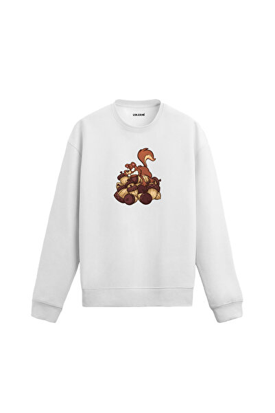 Colermi سويت شيرت مطبوع عليه سنجاب مضحك