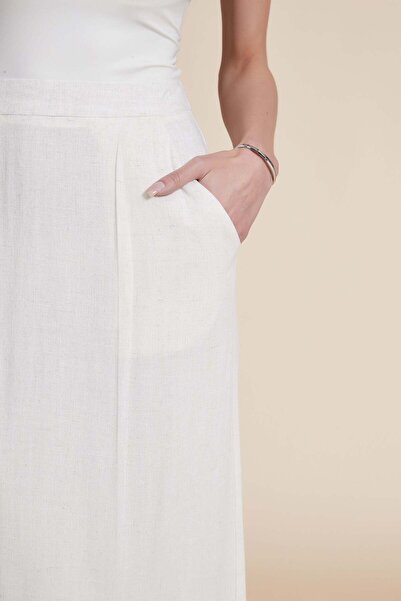 Yola Solid Midi Skirt
