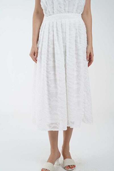 Nichii Printed Ruffled Midi Skirt