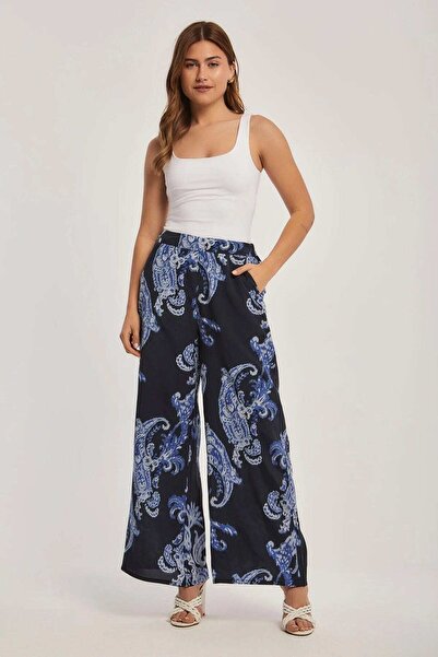 DALYDRESS بنطال واسع الساق مزين بالزهور