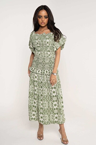 Nichii Printed Midi Skirt