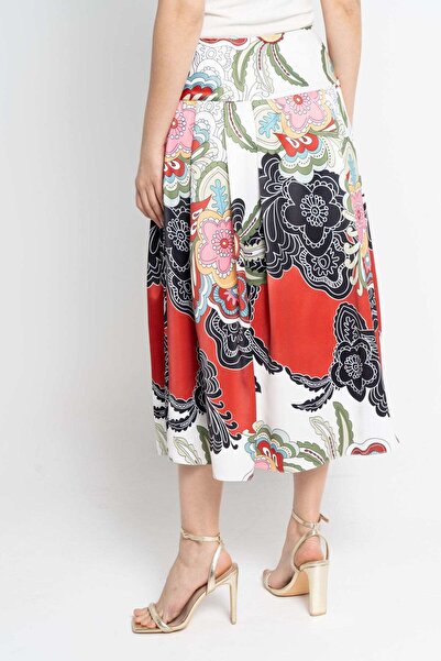 Nichii Graphic Print Midi Skirt