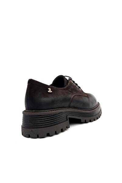 Venüs 2554601K Women's Genuine Leather Lace-Up Thick Sole Oxford Shoes