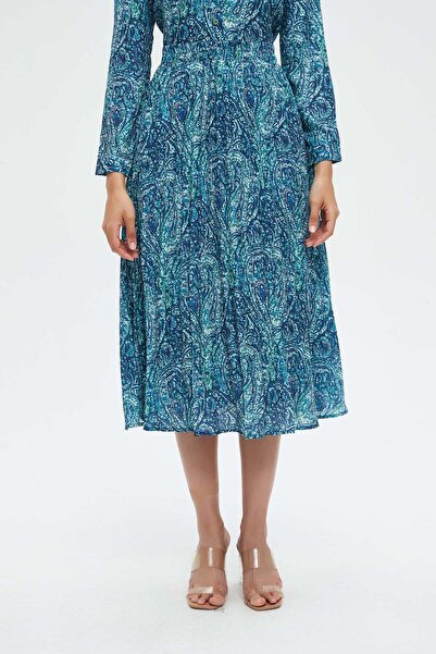 Nichii Floral Midi Skirt with Ruffles