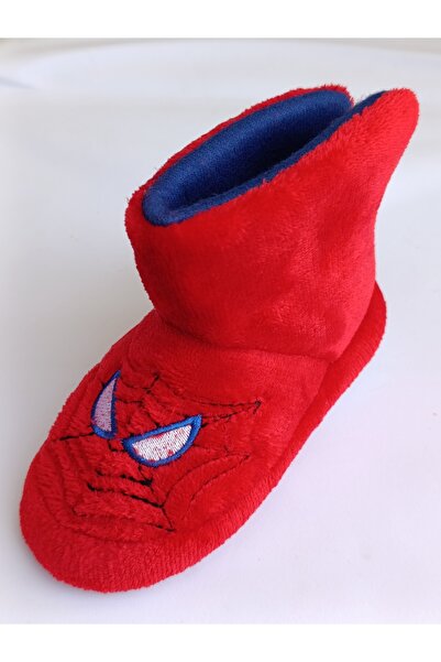 NewOneMall Erkek Çocuk Kırmızı Örümcek Adam Desenli Ev-Anaokul Pandufu Botu