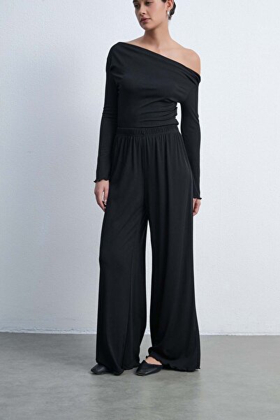 Livia بنطلون واسع الساق سادة