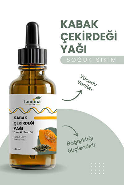 LUMİNAOİL Kabak Çekirdeği Yağı 50 ML %100 Soğuk Sıkım
