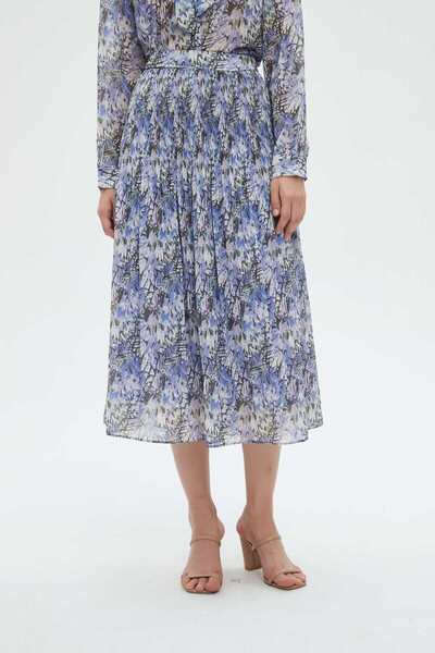 mica Printed Midi Skirt