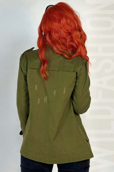 WildFashion Vintage style jacket with pockets N427RR-14