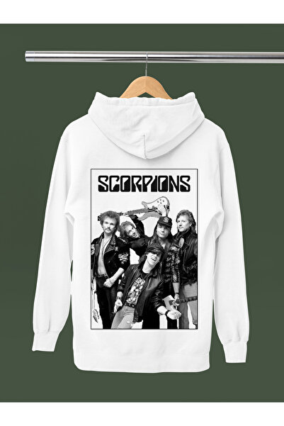 MAGORS سترة روك قطنية مطبوعة بتصميم العقارب بأكمام طويلة وياقة مطوية بثلاث خيوط