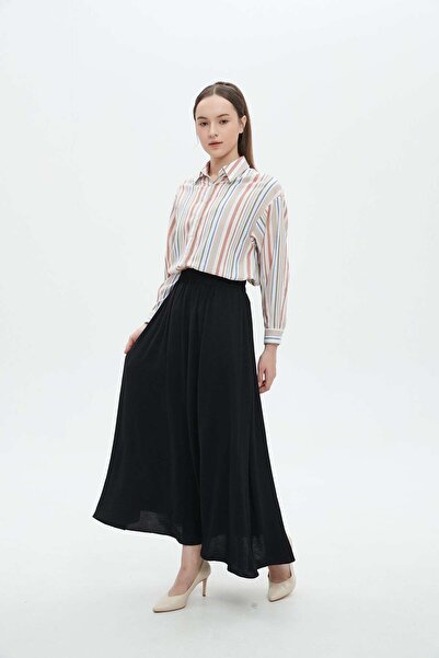 mica Solid Ruffled Maxi Skirt