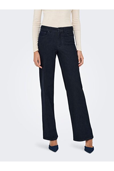 ONLY Jeans mit weitem Bein ONLMADISON Hohe Taille Weiter Beinschnitt Jeans