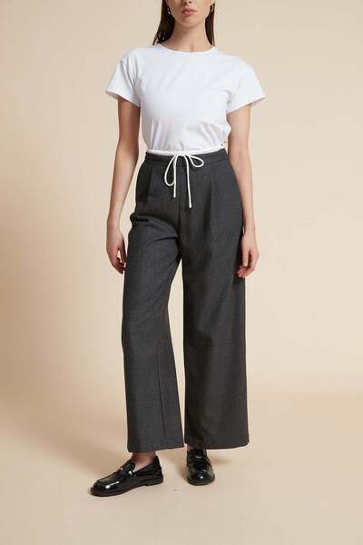 Yola Solid Wide-Leg Pants