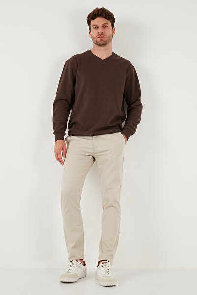 Buratti Памучен пуловер с V-образно деколте и редовна кройка Мъжки ПУЛОВЕР 456202 V