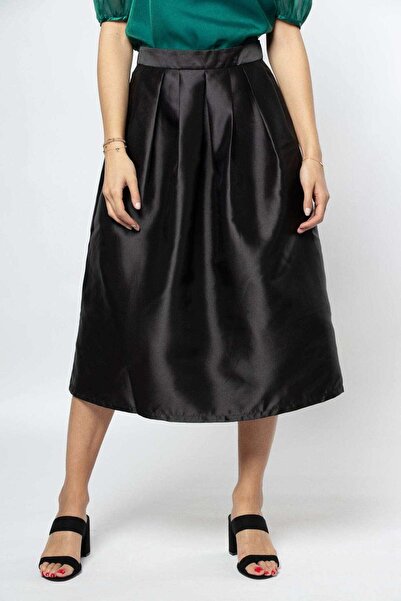 Nichii تنورة ميدي سادة مكشكشة