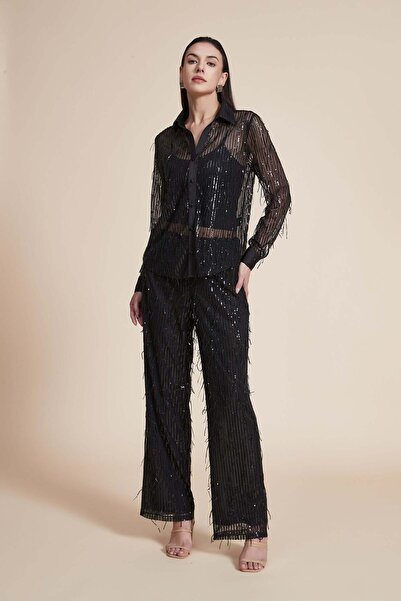 Yola Embroidered Wide-Leg Pants