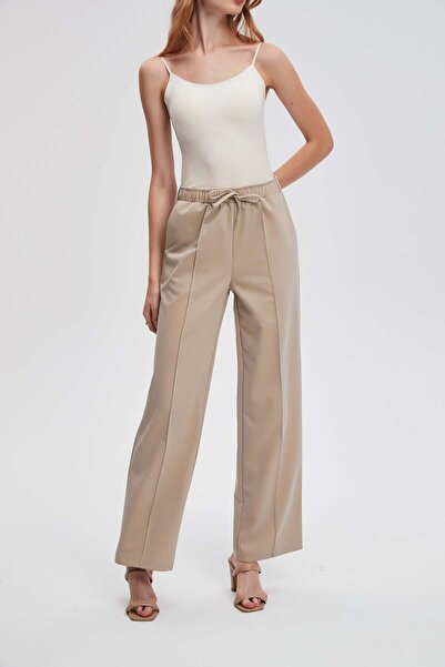 menta بنطال برباط سادة