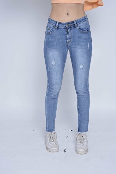 Nichii بنطال جينز ممزق ضيق