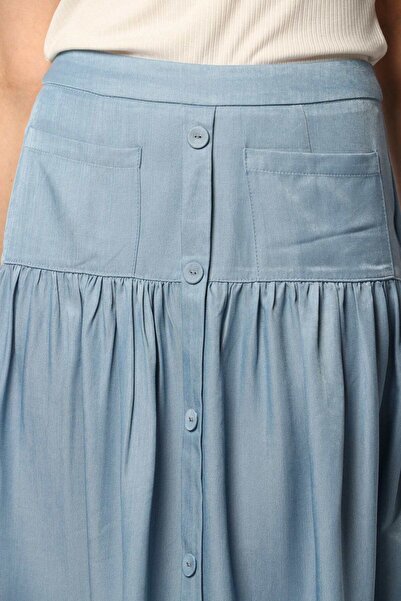 Nichii Solid Midi Skirt with Pockets