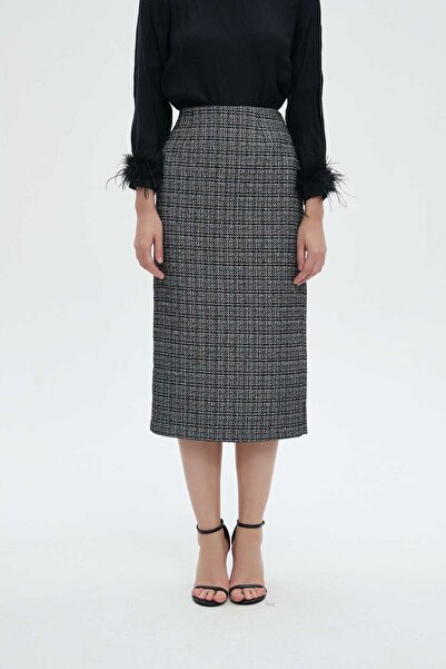 mica Striped Midi Skirt