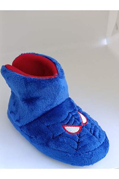 NewOneMall Boy's Blue Spider-Man Patterned Home-Nursery Slippers Boots